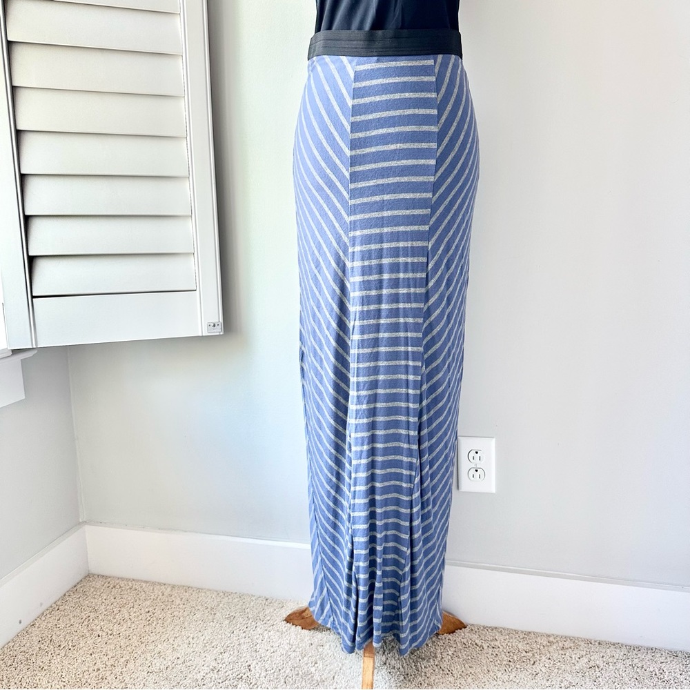 Belle Gray by Lisa Rinna Maxi Striped Skirt Size Medium